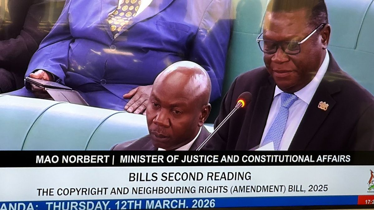 URSBHQ's tweet photo. The wait is almost over! The 2025 Copyright Amendment Bill is set to revolutionise Uganda’s creative scene. The bill has this afternoon been presented on the floor of Parliament by Hon. Norbert Mao, Minister of Justice and Constitutional Affairs.

What's inside?

✅ Higher Penalties: Massive fines & up to 10 years in jail for piracy. CIPIT
✅ Take-Down Powers: Owners can now order the removal of stolen work online.
✅ Quasi-Judicial Powers: Faster dispute resolution via the Registrar. URSB
✅ Global Alignment: Meeting international standards to protect our stars.

Our artists deserve value, not just applause. 

#SupportTheBill #CopyrightUganda #ArtistsRights