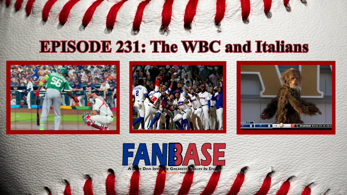 PodcastFanbase's tweet photo. NEW EPISODE 
From elaborate HR celebrations to a Pasquach sighting. We have the WBC covered 
WATCH: https://t.co/n0VpLEXqJw
LISTEN:  https://t.co/iz5SJ4vzlj https://t.co/wvsRZebzUO