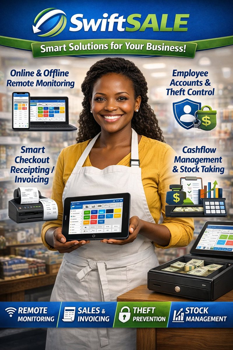 Take Full Control of Your Business with Swiftsale POS

Monitor sales, track stock, control employees, and manage cashflow — anytime, anywhere.
swiftsalepos.net