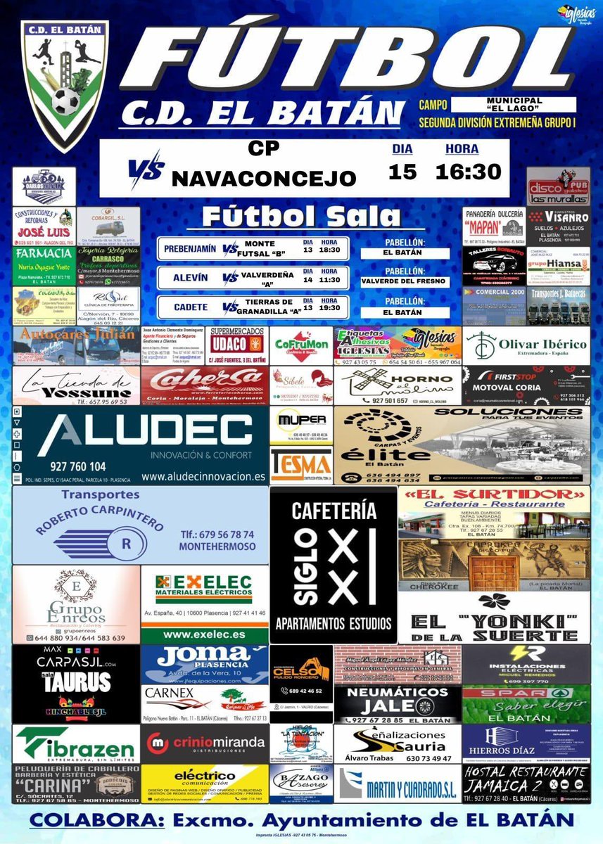 CDElBatan's tweet photo. PROGRAMACIÓN DEPORTIVA PARA EL FIN DE SEMANA https://t.co/cE4ThDrmcL