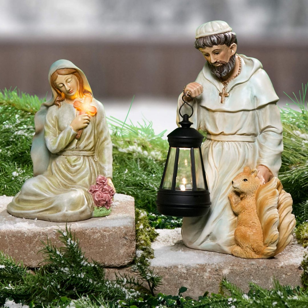 Yard &amp; garden tip 🌿Adding a small solar light near garden statues or plants can create a warm glow after sunset and highlight your favorite outdoor spaces. Our Solar Saint Statues ltdc.short.gy/holy-solar-sta… bring both beauty and soft light to the garden.  #GardenIdeas