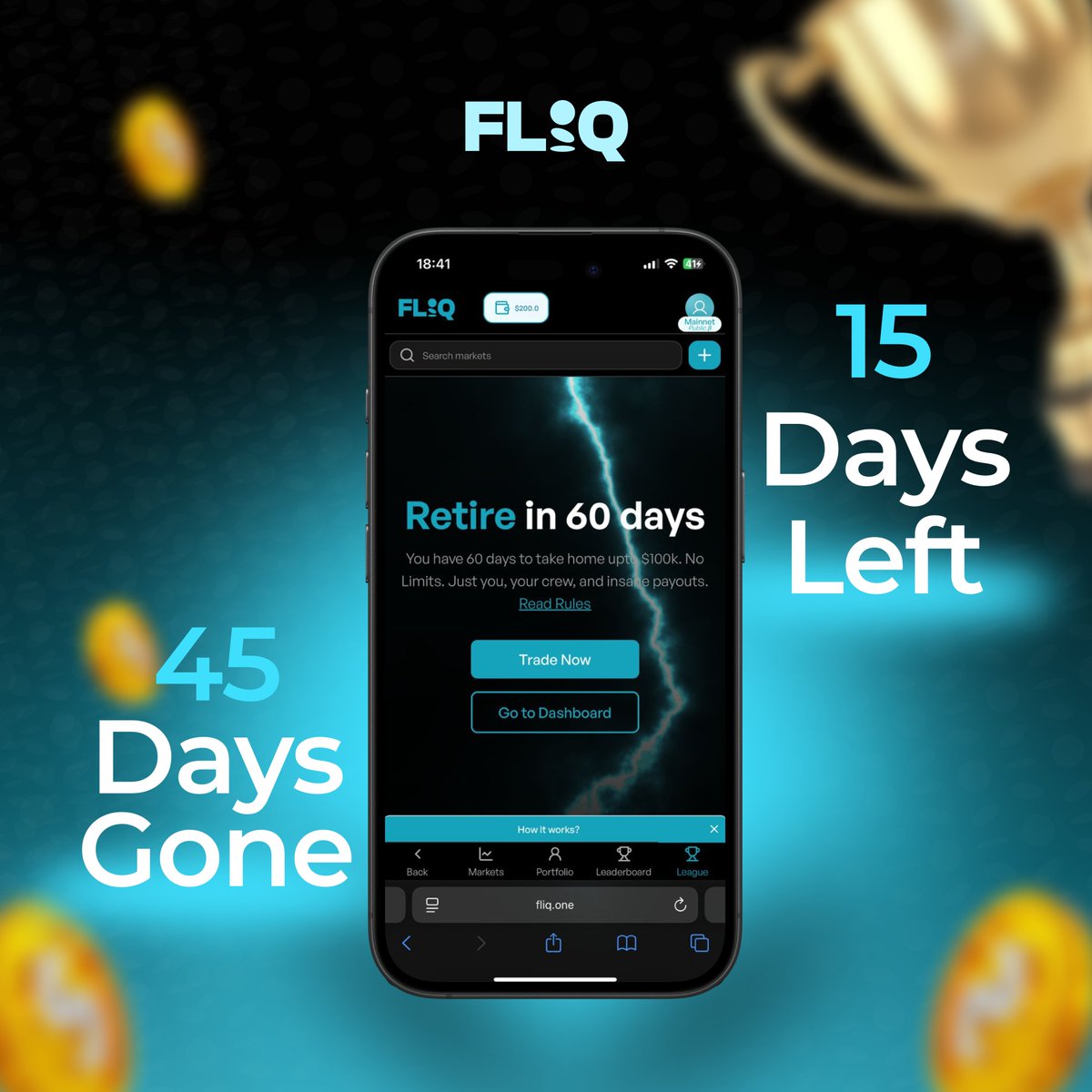 45 days into retire in 60 days

and here are the things that surprised us:

- referral income is outpacing our models (networks compound faster than we thought)
- daily leaderboard consistency is harder than weekly grinding (we thought it'd be opposite)
- traders with low capital
