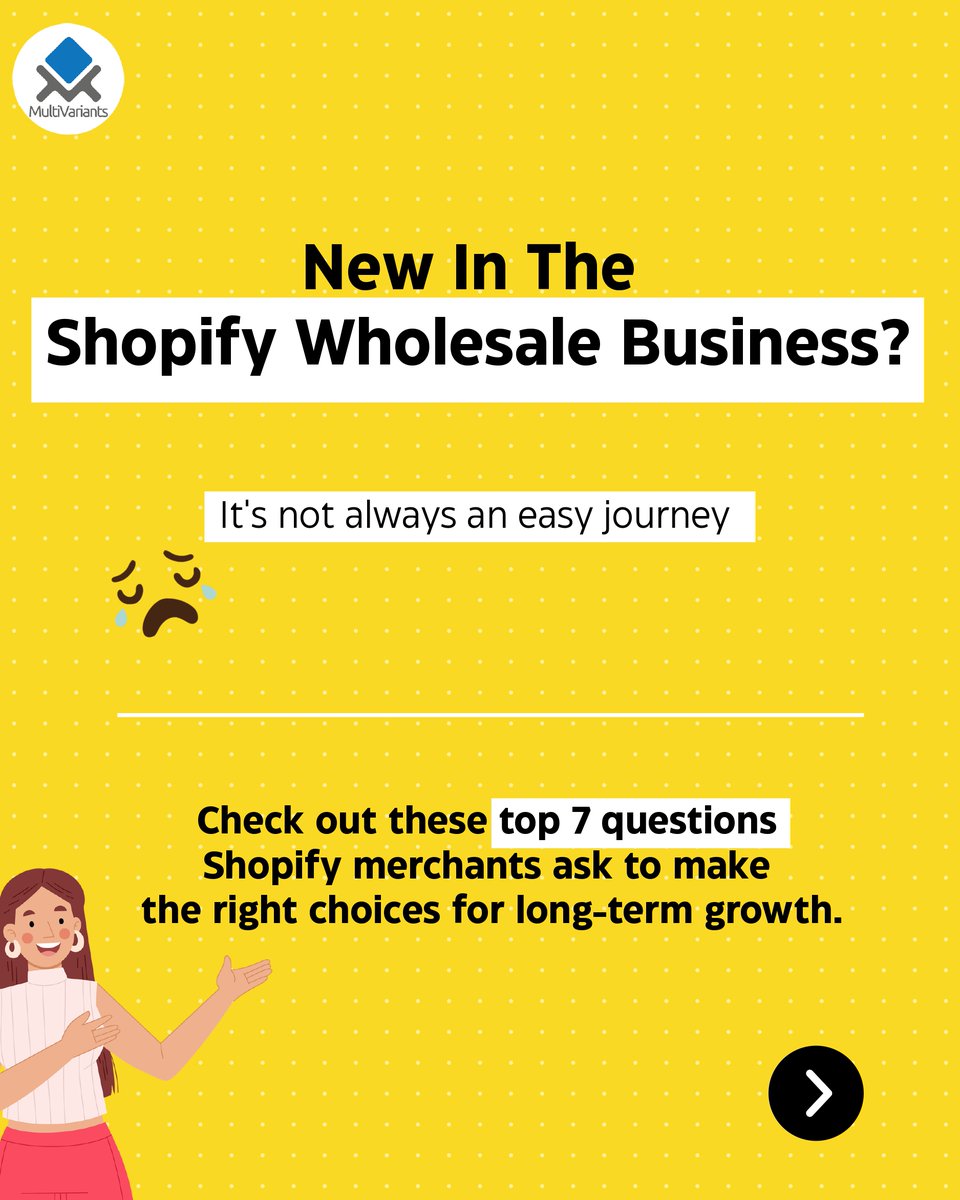 Feeling stuck in the Shopify wholesale business? 🤔

Ready to unlock your business’s potential? Check out the link in the comments 👇for all 12 questions:
multivariants.com/blog/shopify-b…

#Shopify #WholesaleGrowth #EcommerceSuccess #ShopifyTips #RetailAndWholesale #BulkOrder