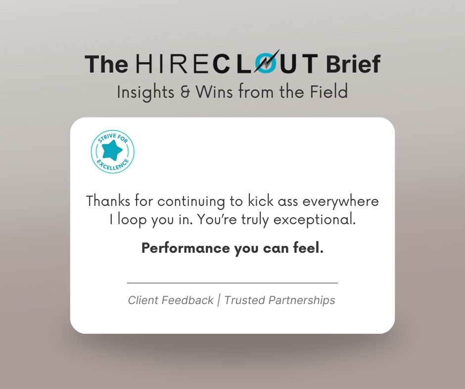 HIRECLOUT's tweet photo. When clients trust the people behind the search to understand their business, their urgency, and the level of talent required, that trust shows up in the feedback.

At HIRECLOUT, the focus is simple. Deliver the kind of performance clients can feel across every engagement. https://t.co/POYkQaKiSt