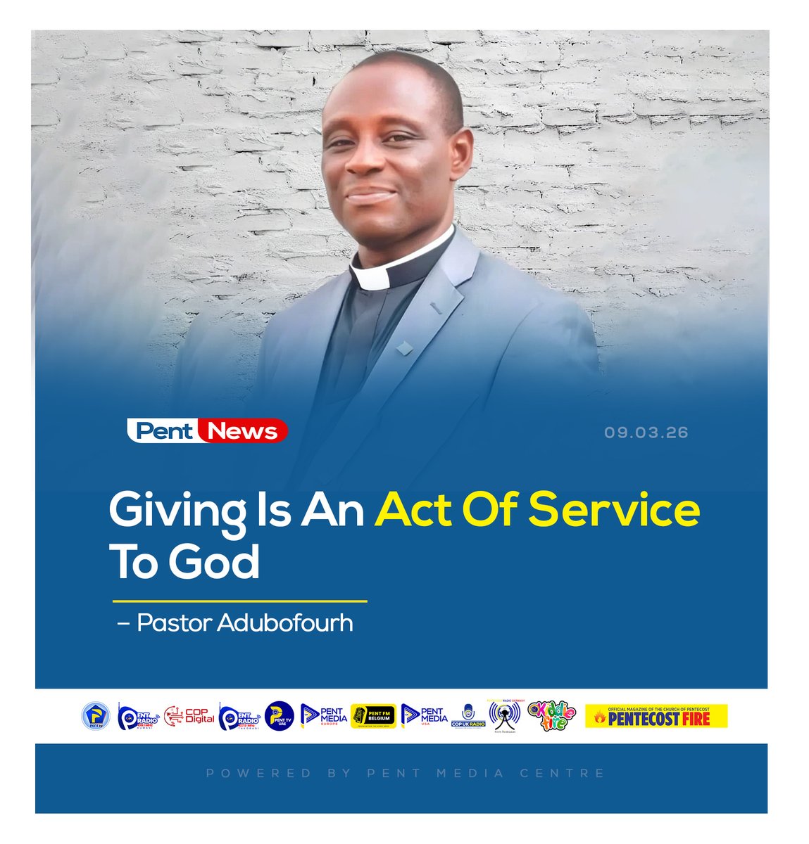 PentTvGh's tweet photo. Pastor Maxwell Adubofourh Asiedu urges Christians to give generously as a way to serve God. 

🌐 | Read more: https://t.co/yoT6e8PoXj 

#generous | #tithes | #Giving | #PentNews | #TransformingSociety | #PossessingTheNations https://t.co/u5aM3cKg37