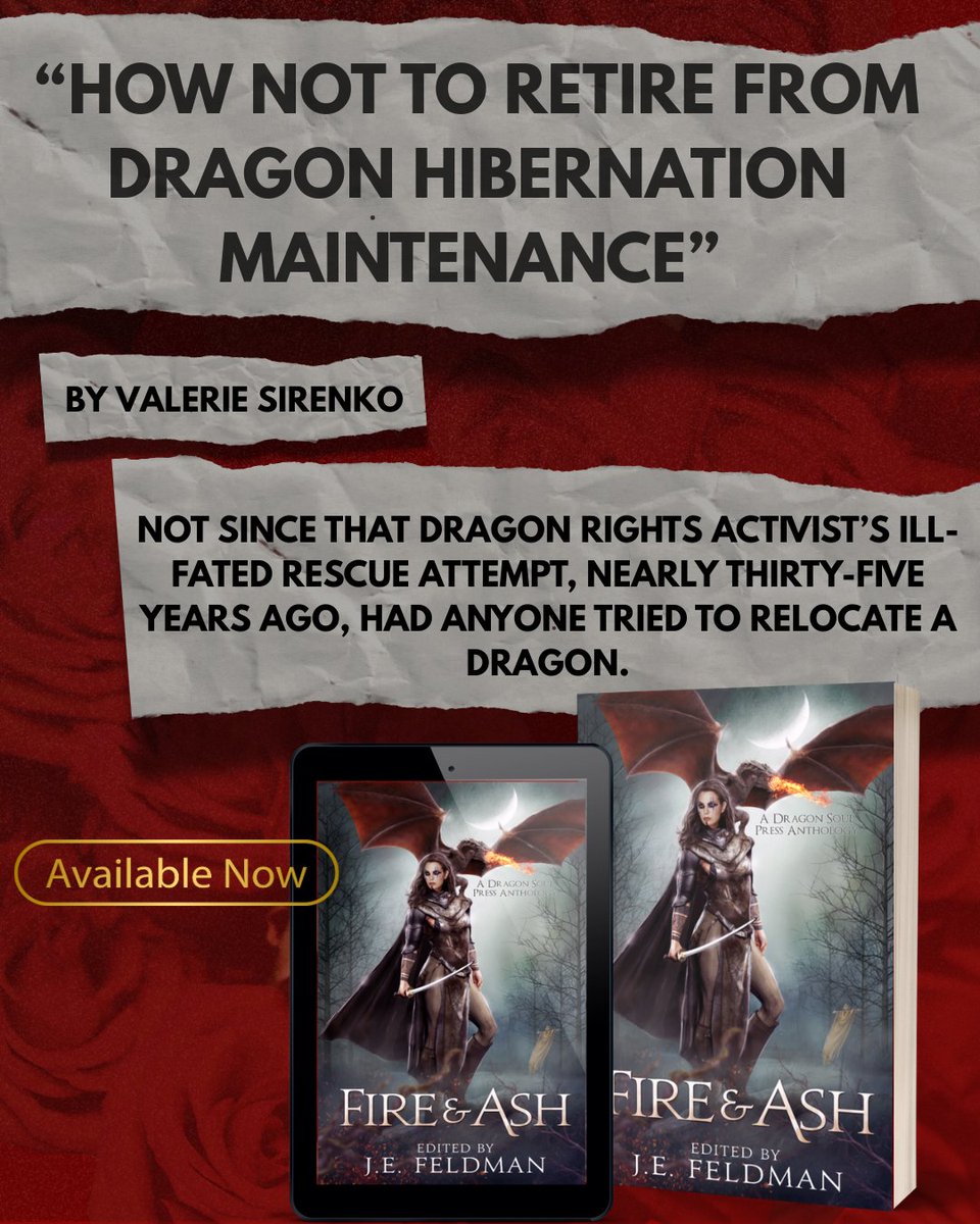 "Not since that dragon rights activist’s ill-fated rescue attempt had anyone tried to relocate a dragon."

Sherry just wants to retire. Instead, she gets to wrangle a dragon who does NOT want to be woken up...

Read the story in 🔥FIRE AND ASH 🔥