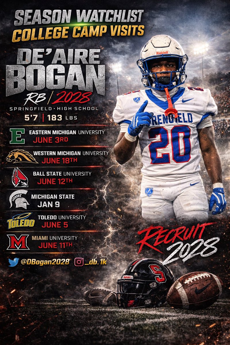 DBogan2028's tweet photo. I am thankful for the chance to compete at all the college camps i will attend this summer to get better an work only get better from here https://t.co/DfyQNBakkD