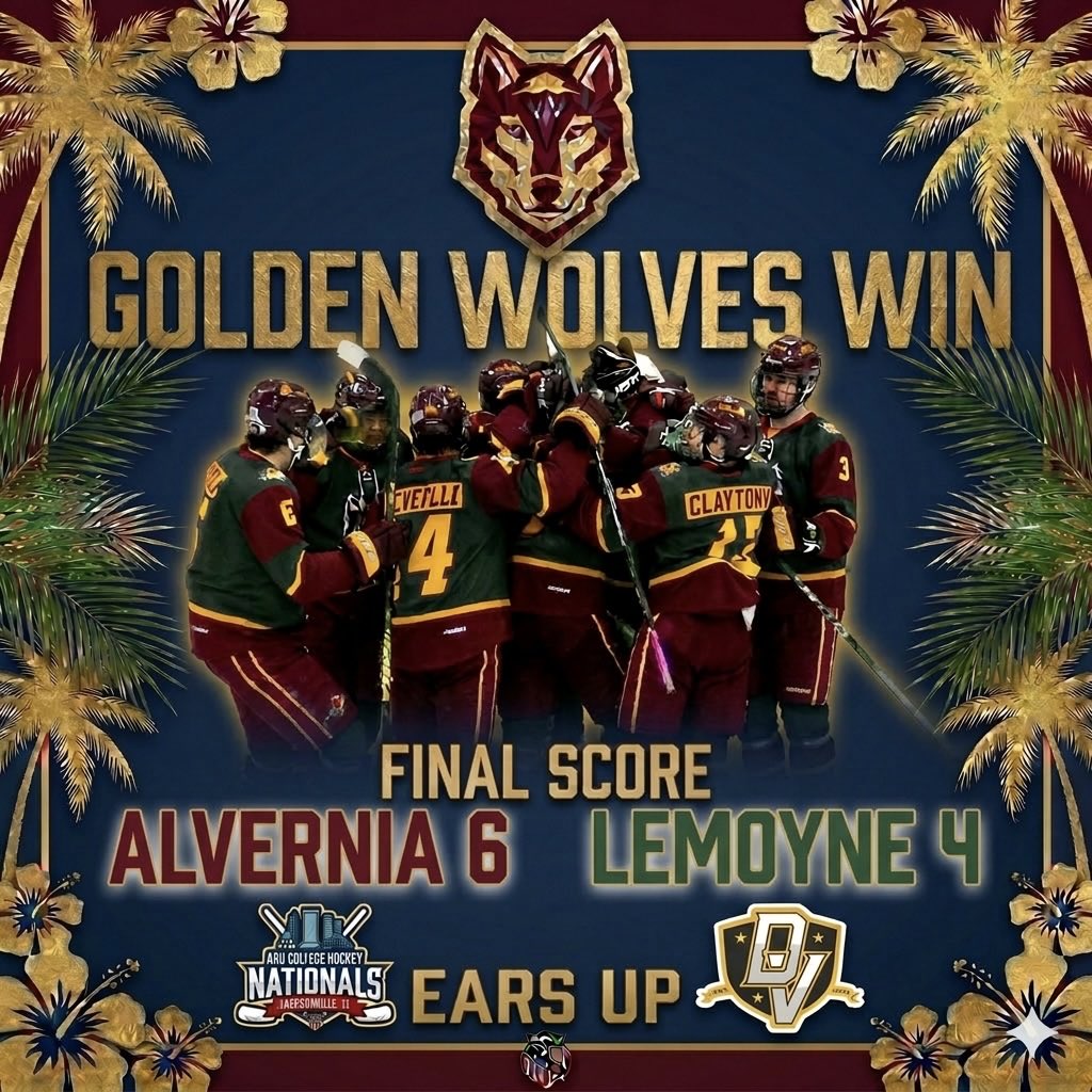 dvchc_media's tweet photo. Alvernia Takes Down LeMoyne (6-4) And Advances! Great Job Everyone🐺🏒🤘🏻 #DVCHC #MensHockey #EarsUp #Nattys
-Game 3 TBD- https://t.co/PEqqH6BB0B