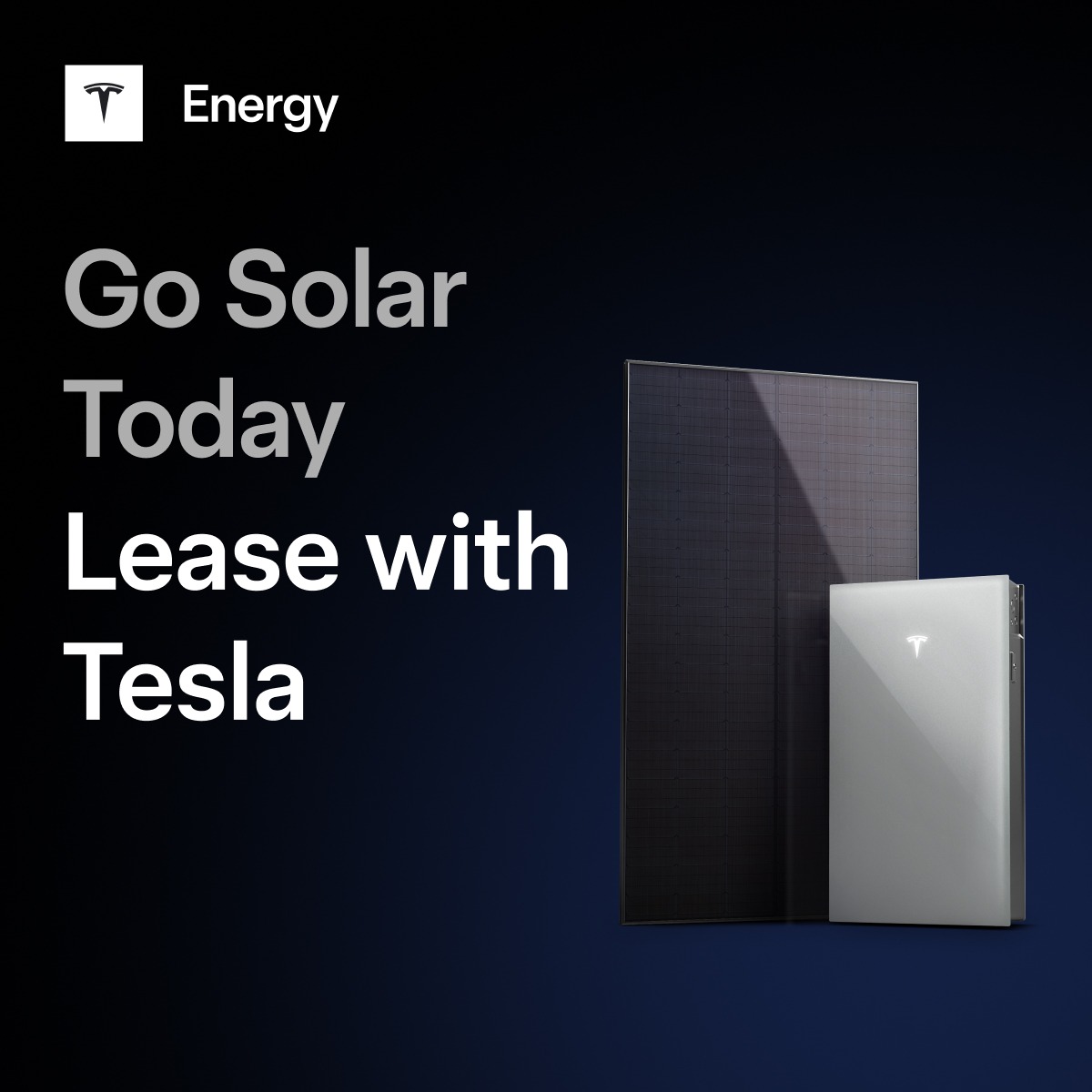 teslaenergy's tweet photo. Low upfront cost and predictable monthly payments for your Tesla Solar and Powerwall.