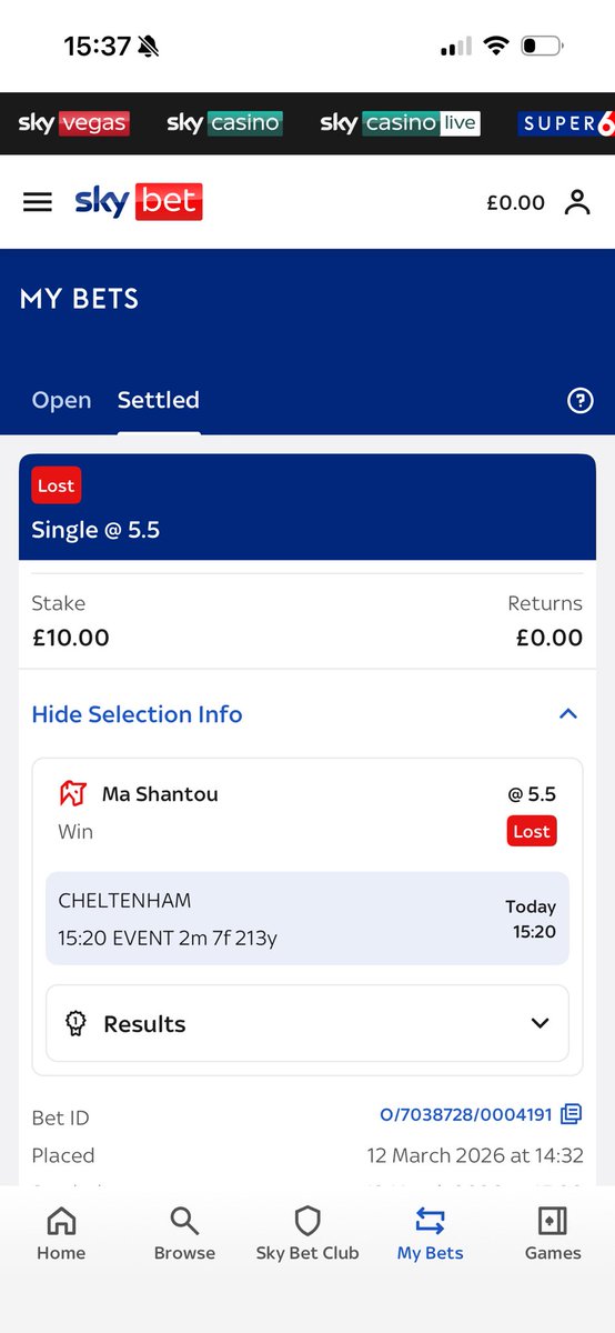 bluewello9's tweet photo. @SkyBetHelp done this as the money back bet: no sign of money back yet https://t.co/SXuLQEiabA