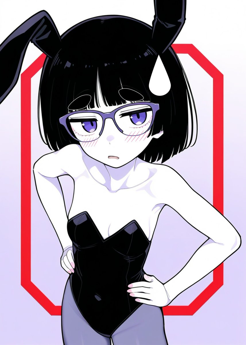 そんなわけでバニー第2弾、揃いました!
メイド長だけ忙しくて、うっかりタイツを履き忘れてるのが肝要です。 