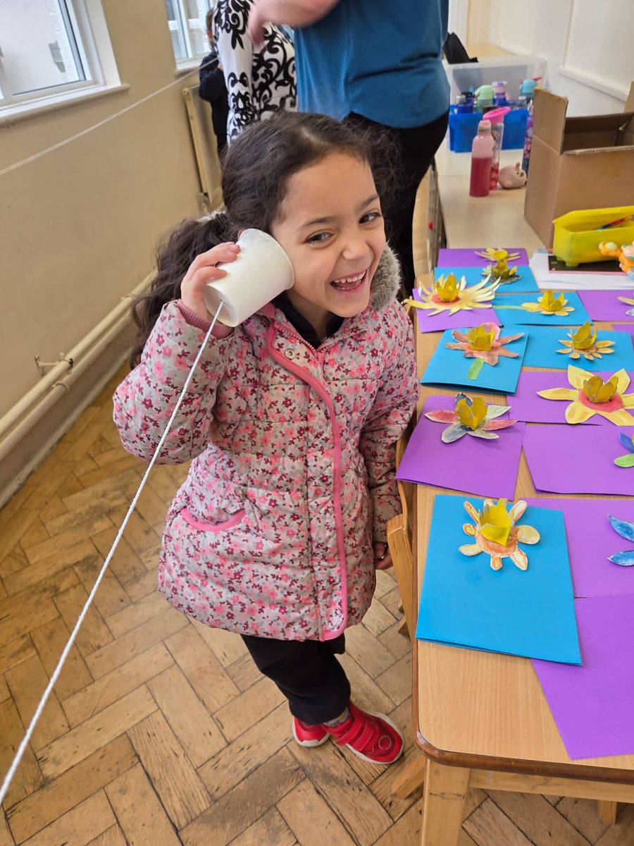 1A_MrsAlmond's tweet photo. Year 1 had a brilliant time making string telephones today! Using cups and string, they discovered how sound travels as vibrations along the string from one cup to the other! #MakeADifference @ololprimary_HT  #ScienceOLOL #BSW26 #BritishScienceWeek2026 https://t.co/vn5UhK2nhp