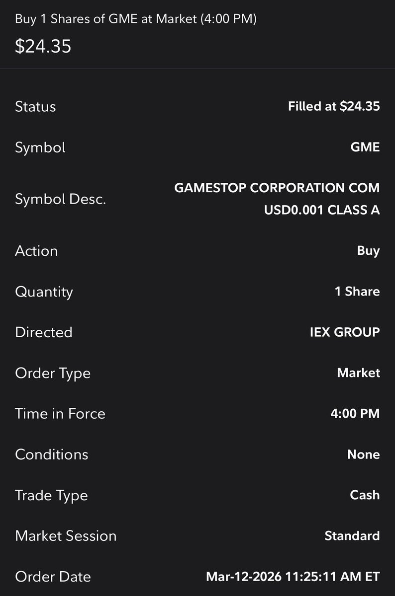 Bought a GameStop share