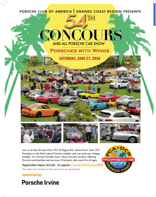 Porsche Club of America - Orange Coast Region tweet media