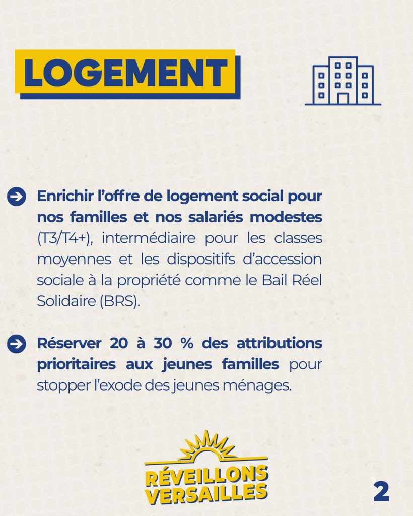 ud_versailles's tweet photo. Nous refusons l’effondrement démographique.

À Versailles, nous voulons redonner aux familles les moyens de vivre et de transmettre, et permettre à ceux qui travaillent et font vivre notre ville de s’y loger dignement.

Ensemble, réveillons Versailles 💙💛

#municipales2026 https://t.co/rKccJrUjR4