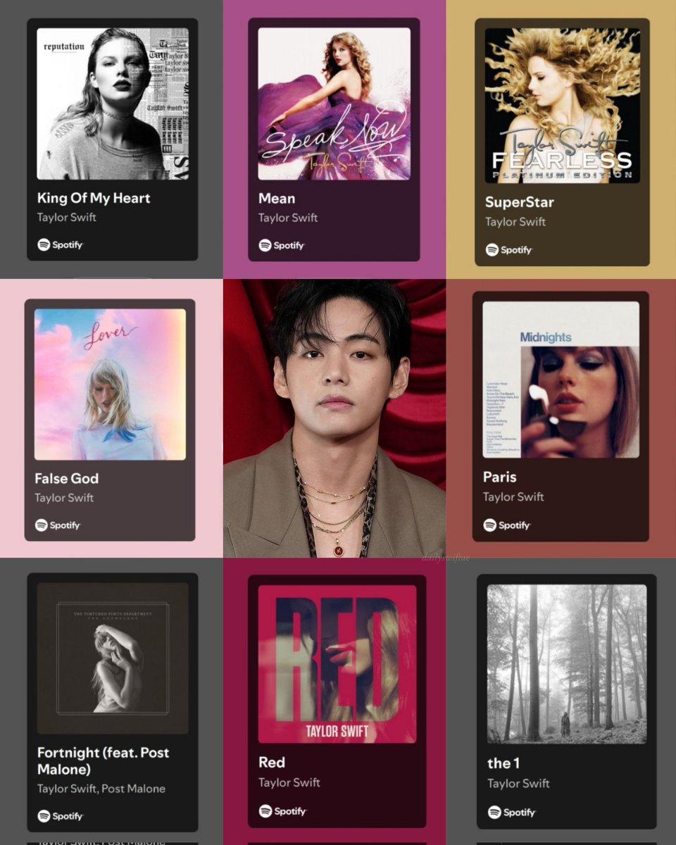 my taehyung variants as taylor swift songs