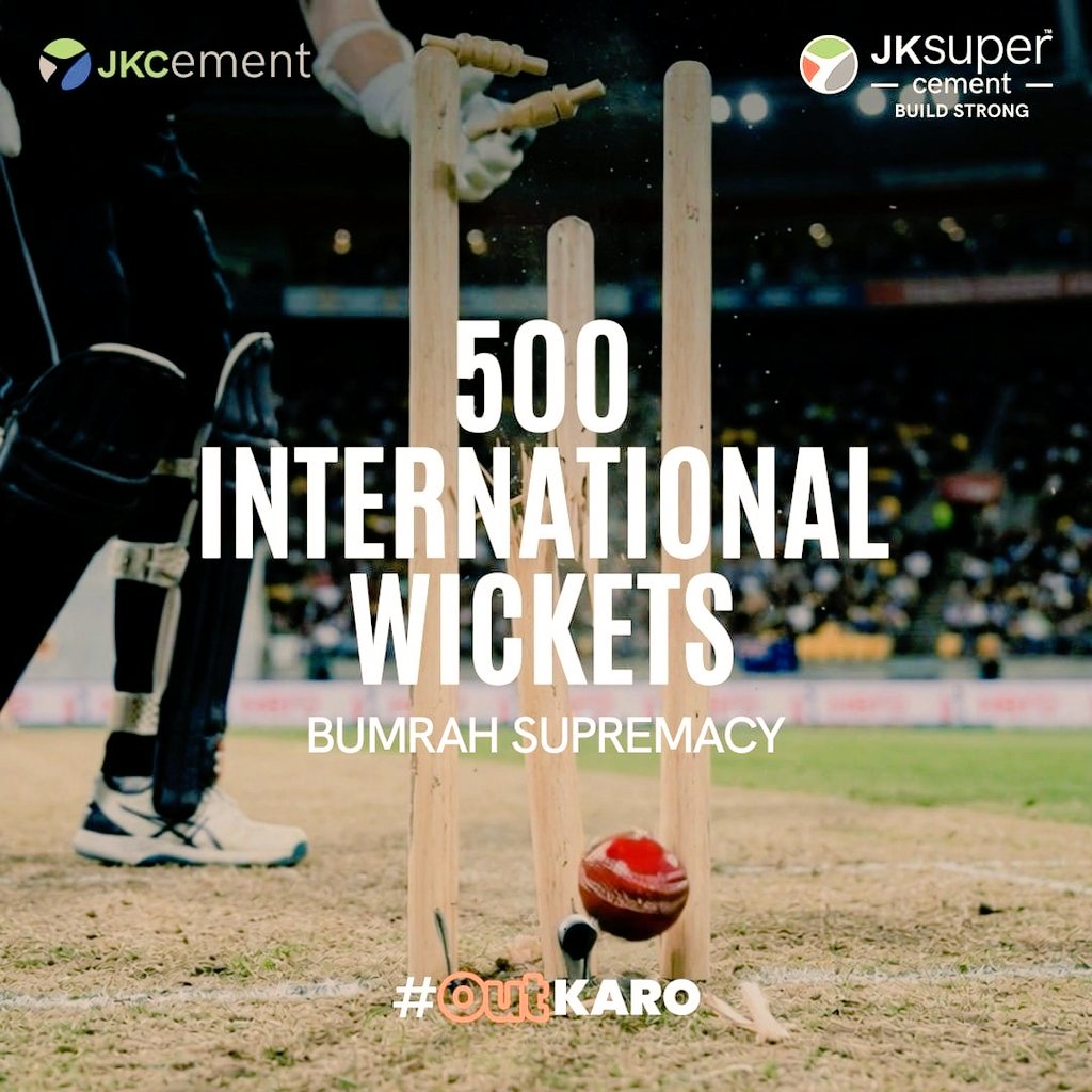 sohitcooo's tweet photo. When matches tighten, captains trust Jasprit Bumrah to break partnerships just as JK Cement secures foundations everywhere. When matches tighten, captains trust Jasprit Bumrah to break partnerships just as JK Cement secures foundations everywhere. #OutKaro https://t.co/0JkCjivBg7