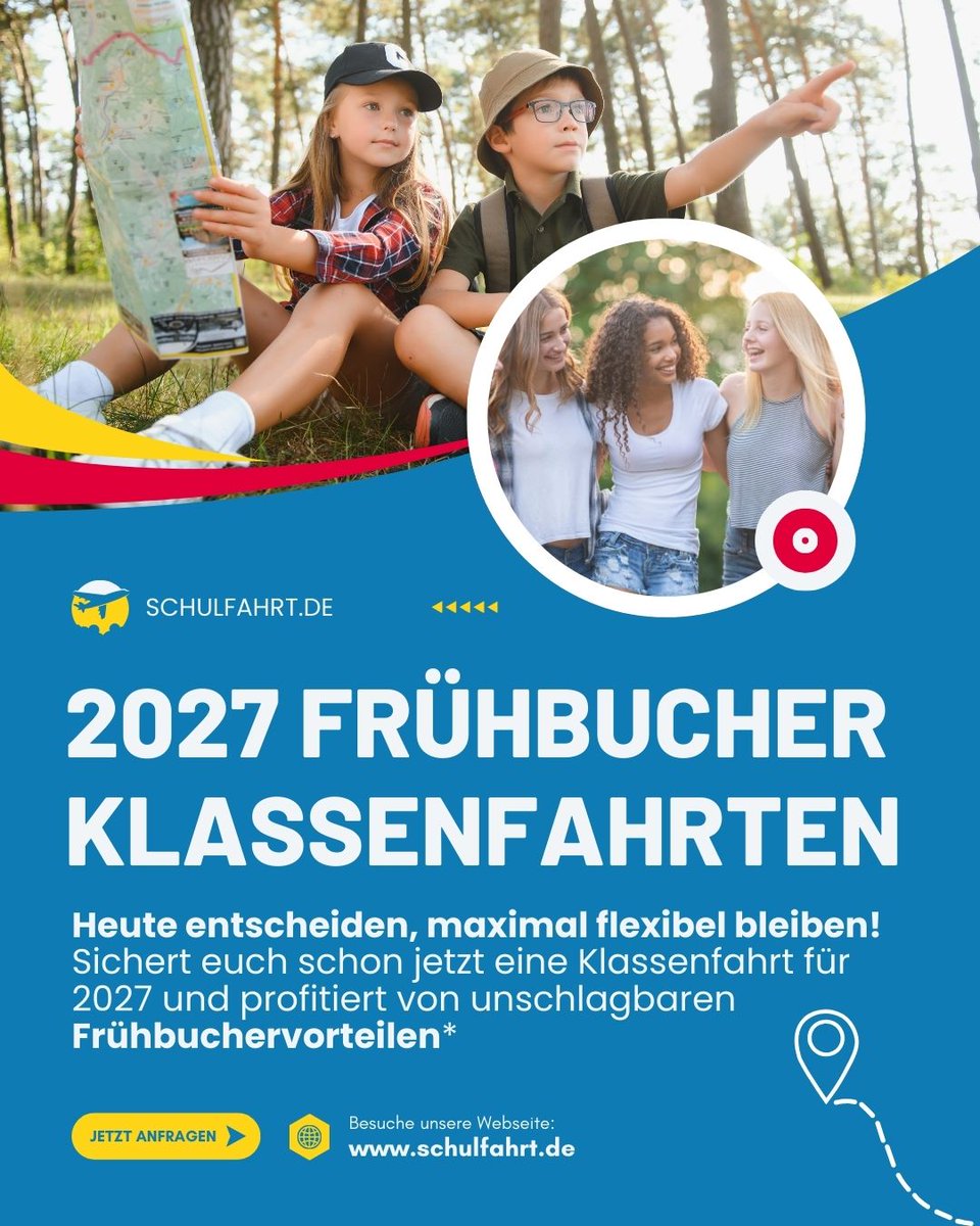 🚨🎒 Jetzt schnell sein – die perfekte Klassenfahrt sichern! 🌍✨

#klassenfahrt #frühbucher #schulfahrt #gruppenreise #planungssicherheit #lehrerleben #instalehrer #instalehrerzimmer #reiseplanung