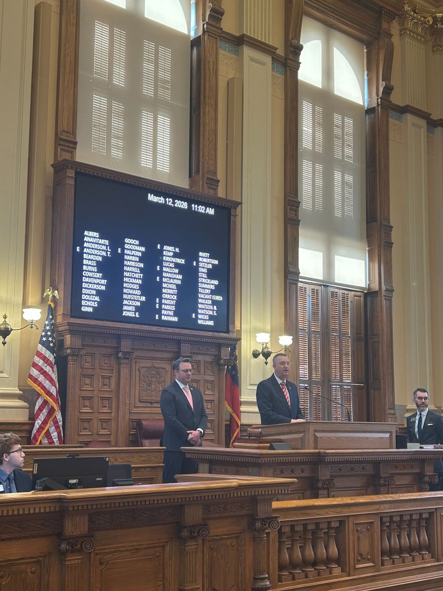Great to welcome <a href="/SecVetAffairs/">VA Secretary Doug Collins</a> Doug Collins to the Georgia Senate today.

Thankful for his work on behalf of our veterans and looking forward to continuing to partner in support of those who served our state and our nation. #gapol