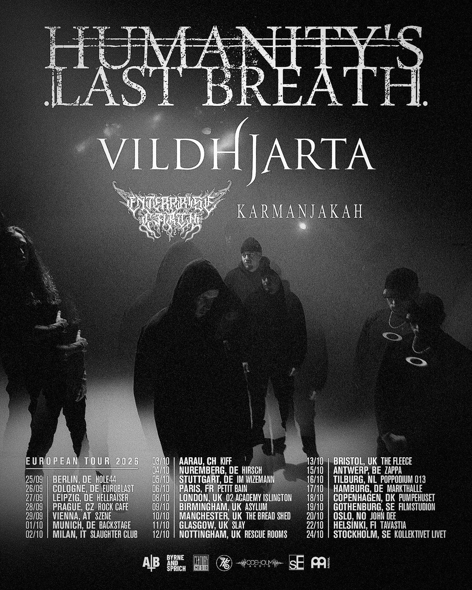 EEarthBand's tweet photo. On sale NOW. EU/UK fall with @humanityslastbreathofficial @vildhjartaofficial @karmanjakah

The Manchester show will now take place at The Bread Shed. https://t.co/8VtuSVKQG0