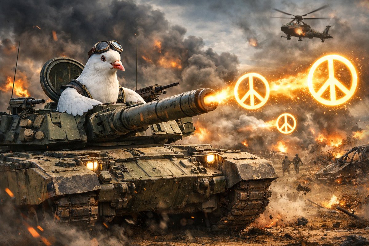 Peace isn’t passive. Peace fights back.

When the world chooses war, be the force that fires peace into the chaos.

They built machines for war. We turned them into weapons for peace.

Fire the symbols.

End the cycle.

$Peace