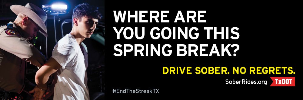 OakHillParkway's tweet image. No one wants their spring break destination to be a jail cell. Plan ahead and designate a sober ride before you start drinking. 🚔 
#DriveSoberNoRegrets #SpringBreakSafety #EndTheStreakTX