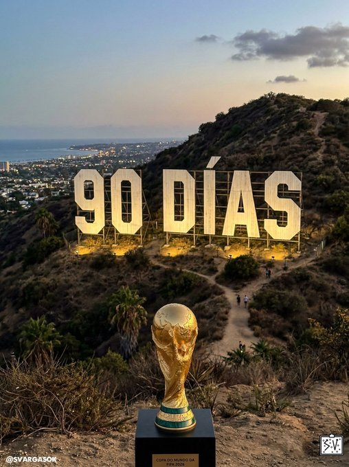 SVargasOK's tweet photo. 😱 ¡Solo 9⃣0⃣ días para el inicio del Mundial 2026! https://t.co/Gg6M5cyZmL