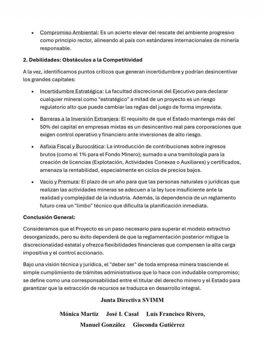 #12Marzo2026
Atención Nota de Prensa No. 2 2026.
<a href="/ELOBSERVADORMIN/">EL OBSERVADOR MINERO</a> 
<a href="/GeonotasVzla/">Noel Mariño Pardo</a> 
<a href="/SOSOrinoco/">SOS Orinoco</a> 
<a href="/CIVoficial/">Colegio de Ingenieros de Venezuela</a> 
<a href="/Fritz_A_Sanchez/">Fritz Sanchez</a> 
<a href="/SGeologos/">Sociedad Venezolana de Geólogos</a> 
<a href="/fedecamaras/">FEDECAMARAS</a> 
<a href="/IAMIB/">ALFRETA DANIEL</a>
<a href="/perniareyes/">Mauricio R. Pernía-Reyes</a>