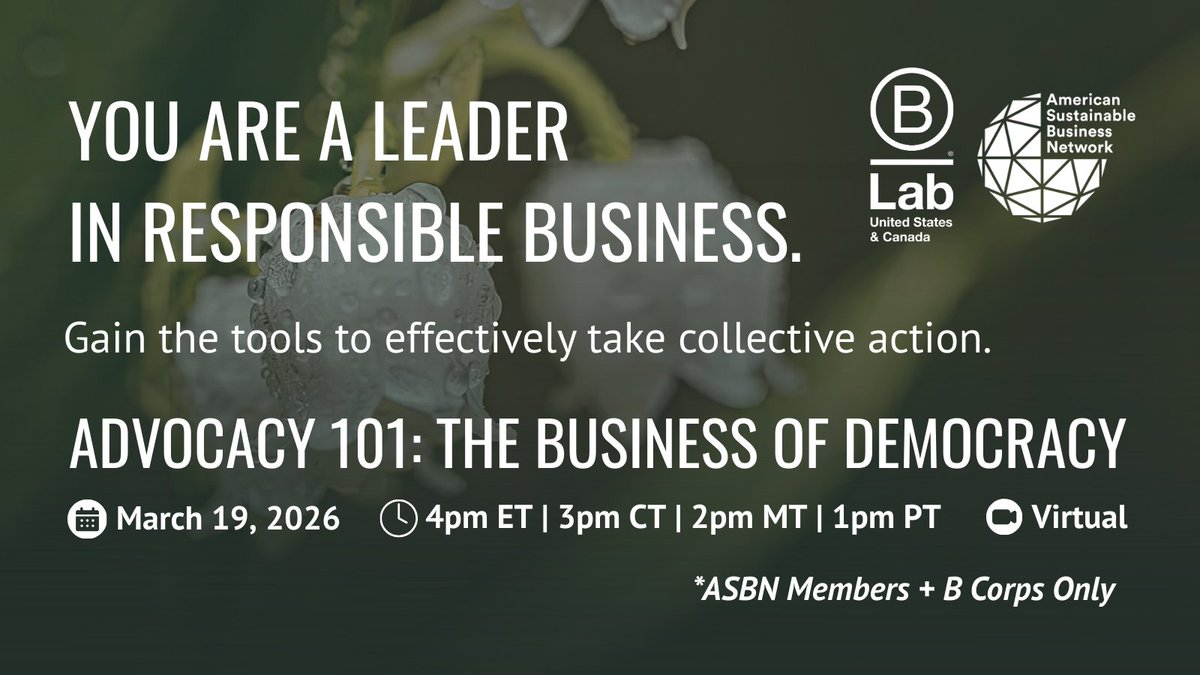 American Sustainable Business Network tweet media