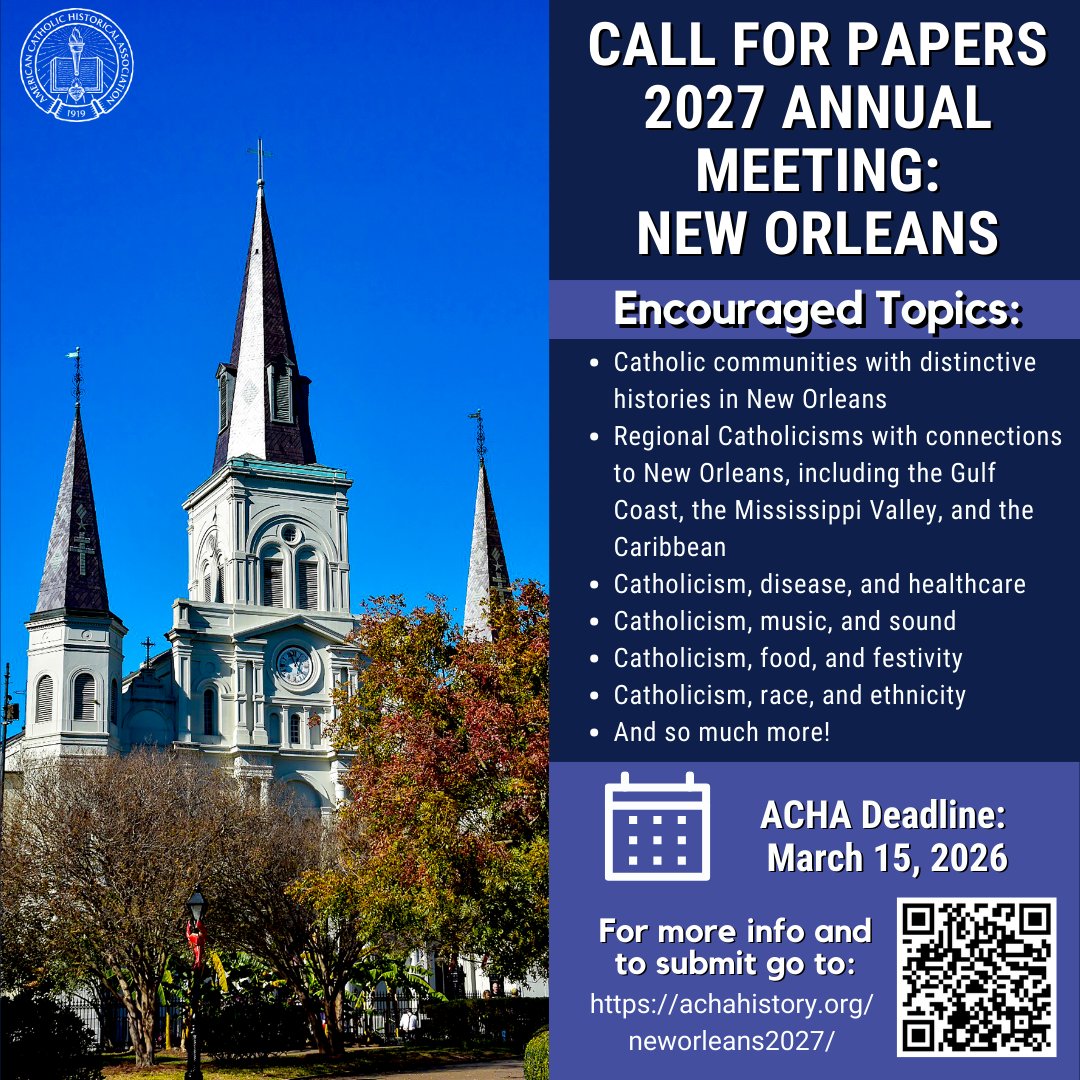 achahistory's tweet photo. The deadline for the ACHA Annual Meeting paper and panel submissions is fast approaching! The deadline is this Sunday, March 15. To submit, go to https://t.co/zMZ1vw1bCJ. https://t.co/kiXY9OaQId