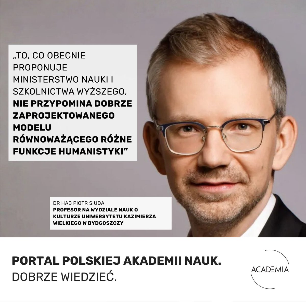 📚 Czy humanistyka kończy się na granicy państwa?

Prof. Piotr Siuda z <a href="/UKWBydgoszcz/">UKW Bydgoszcz</a> krytycznie komentuje propozycje <a href="/MNiSW_GOV__PL/">Ministerstwo Nauki i Szkolnictwa Wyższego</a>  dotyczące punktowania dorobku badaczy. 

Jego zdaniem obecny system zbyt słabo uwzględnia specyfikę humanistyki, która często funkcjonuje