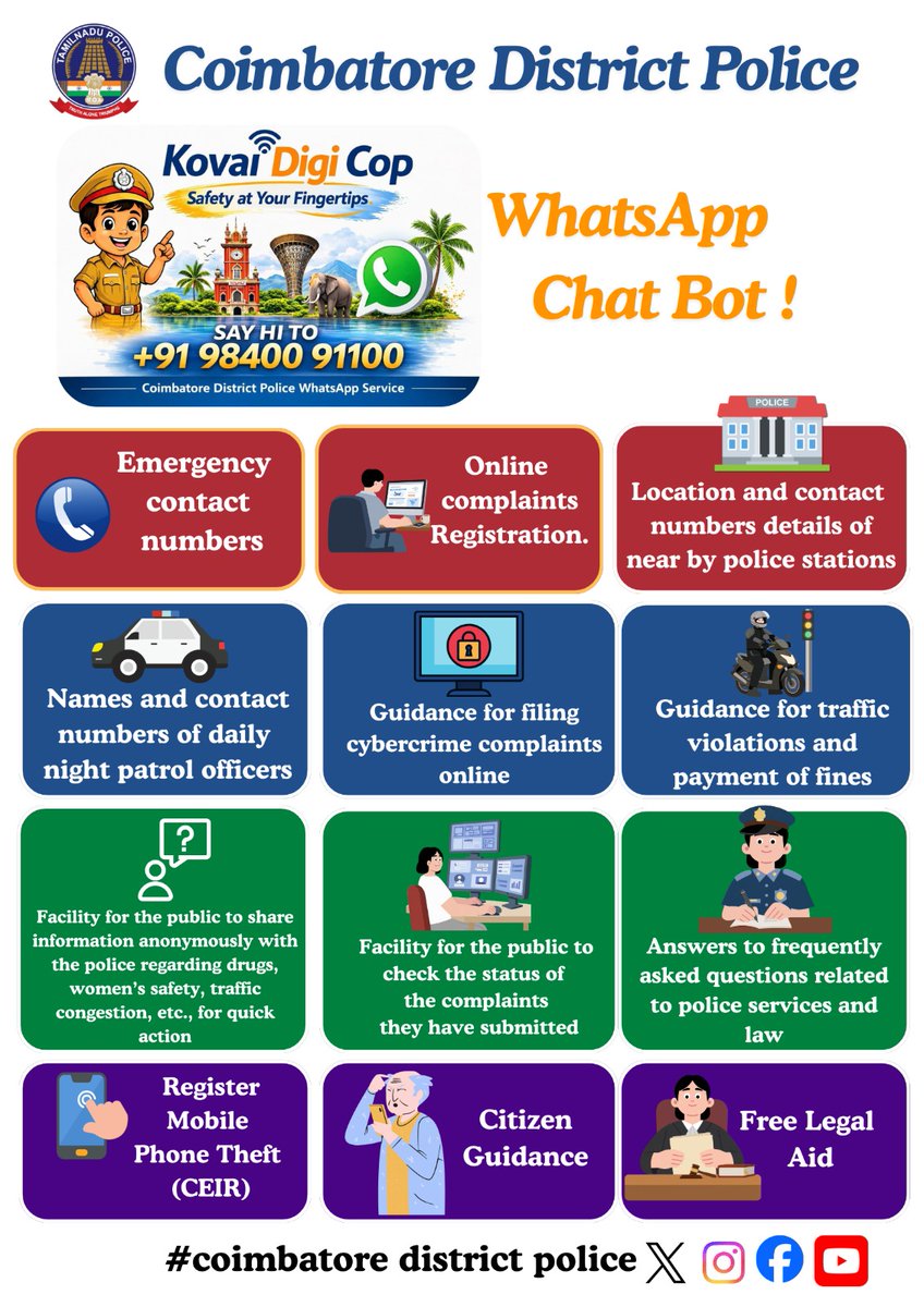 Coimbatore District Police tweet media