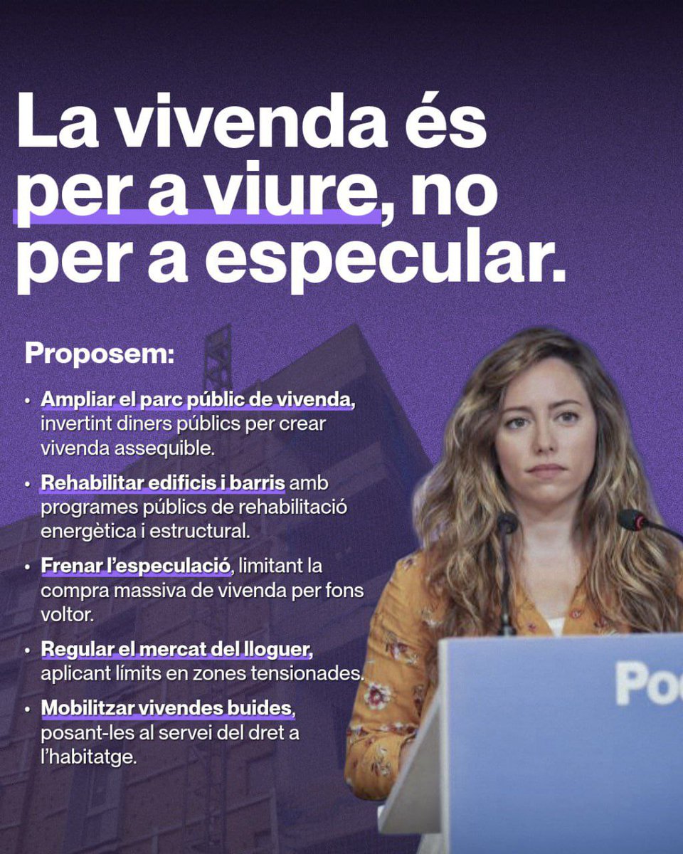 PodemBenicarlo's tweet photo. És urgent frenar l'especulació i regular el mercat de lloguer. Hem de posar fi a aquest model que ens expulsa dels nostres barris i pobles. La vivenda és per viure, no per especular‼️
#Vivienda #Podem #Habitatge https://t.co/A2gFbqU25n