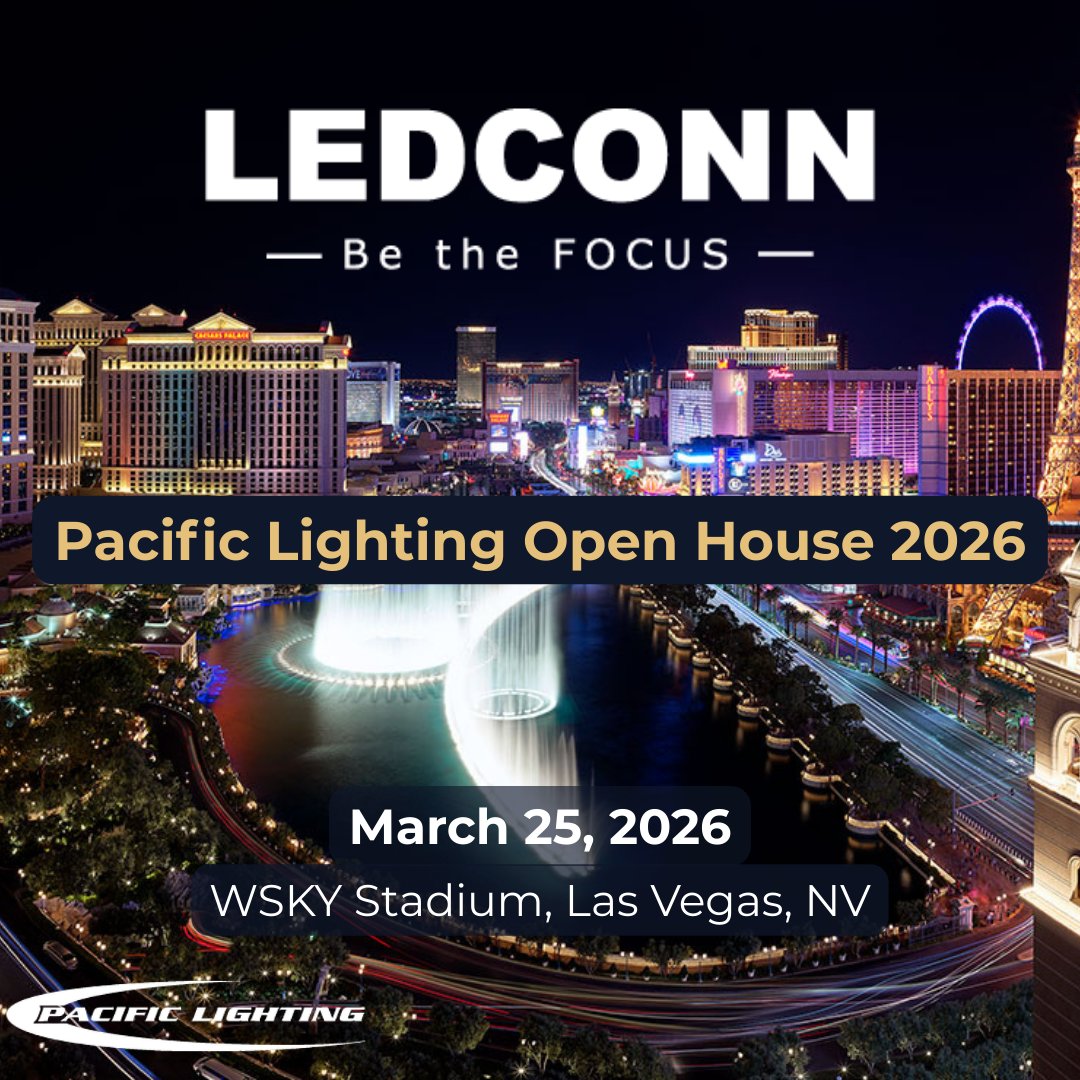 LEDCONN's tweet photo. 💡 LEDCONN is heading to the Pacific Lighting Open House 2026!

📍 WSKY Stadium, Las Vegas
📅 March 25, 2026
⏰ 11 AM – 6 PM

Stop by to connect with the LEDCONN team and explore our lighting solutions.

#LEDCONN #PacificLighting #LightingSolutions https://t.co/pusFz6gCqS