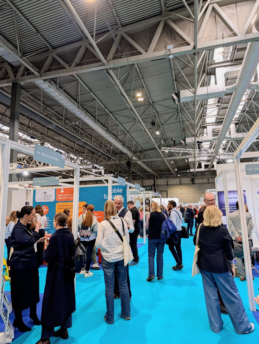 CorazonHealth's tweet photo. This week our team has stepped away from the desks and attended the annual @HWatWork conference at @thenec. 
📢 The key message from the conference: to achieve sustained, long-term success, an organisation must place employee health and #wellbeing at the heart of its strategy. https://t.co/1d7au3oEYp