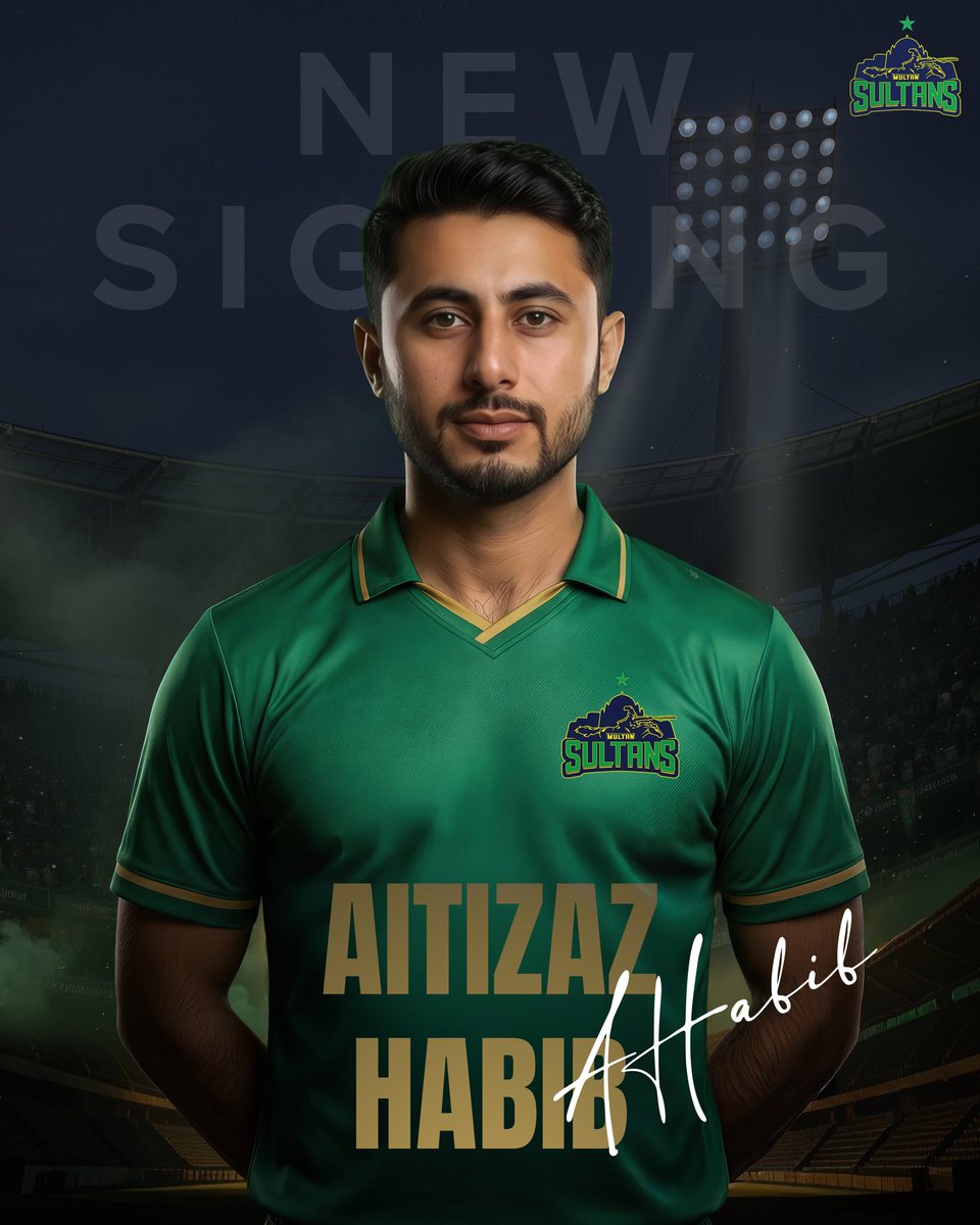 MultanSultans's tweet photo. Mardan’s own joins the Sultans. 

Welcome, Aitizaz Habib. 

#newsultans #totalcricket https://t.co/2QGHASU7tD
