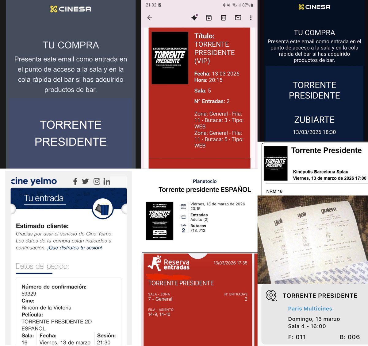 SalaAbiertaES's tweet photo. 🎟️ Según @sonypictures_es la preventa de #TorrentePresidente ya va por 150.000 entradas, marcando una cifra récord para ser un producto español.

🤫 @SSantiagosegura ha demostrado que su "marketing del silencio" es más ruidoso que cualquier campaña de 20 millones de dólares de Disney. El público español ha respondido al desafío: "Si no me enseñas nada, voy el primer día para verlo yo mismo".