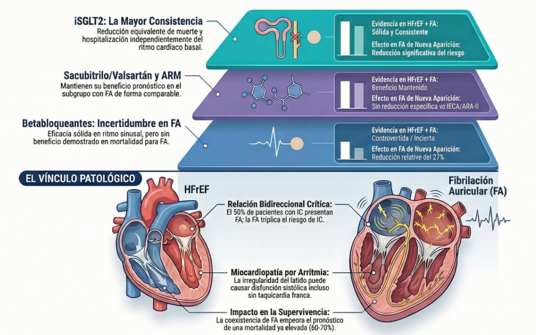 🫀 HFrEF y fibrilación auricular: ¿cuál es la evidencia real de los cuatro pilares terapéuticos?

La coexistencia de insuficiencia cardiaca con FEVI reducida y FA es frecuente, pero la evidencia específica en este subgrupo es sorprendentemente escasa.

cardioteca.com/insuficiencia-…