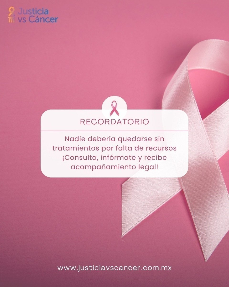 💊 No recibir tu tratamiento oncológico a tiempo es una injusticia.

Podemos ayudarte con asesoría legal para garantizar el acceso a tus medicamentos.

📩 Escríbenos por redes o entra a justiciavscancer.com.mx