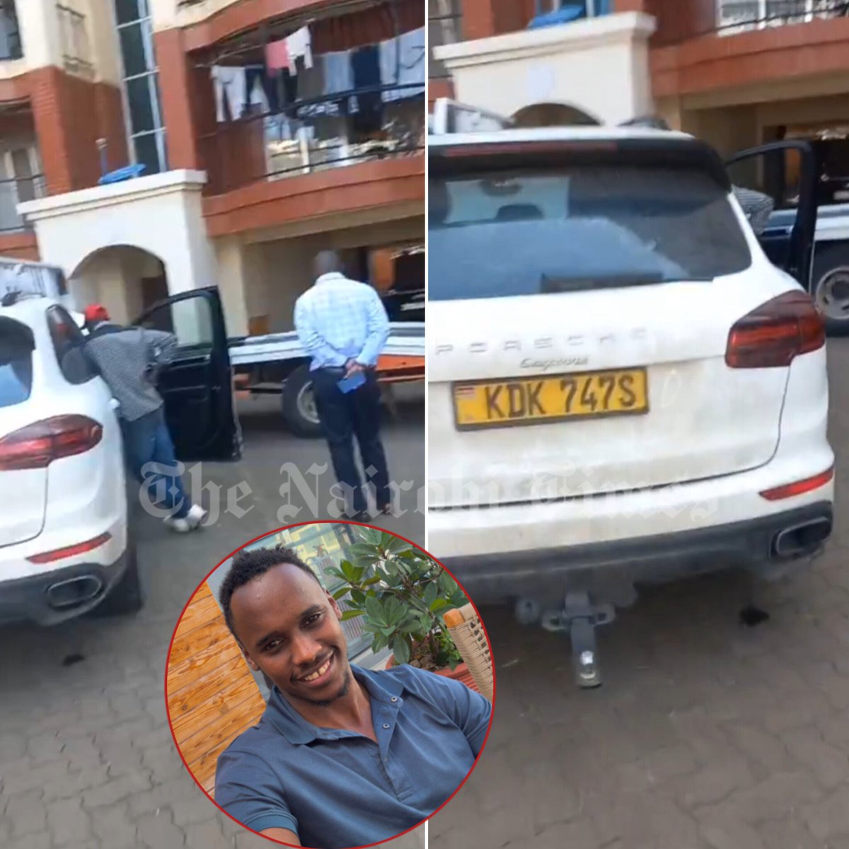 City car dealer Khalif Kairo is once again trending online after a viral video surfaces allegedly showing auctioneers seizing his Porsche Cayenne, barely a day after his office equipment was reportedly put up for auction.

Video 👇📽️