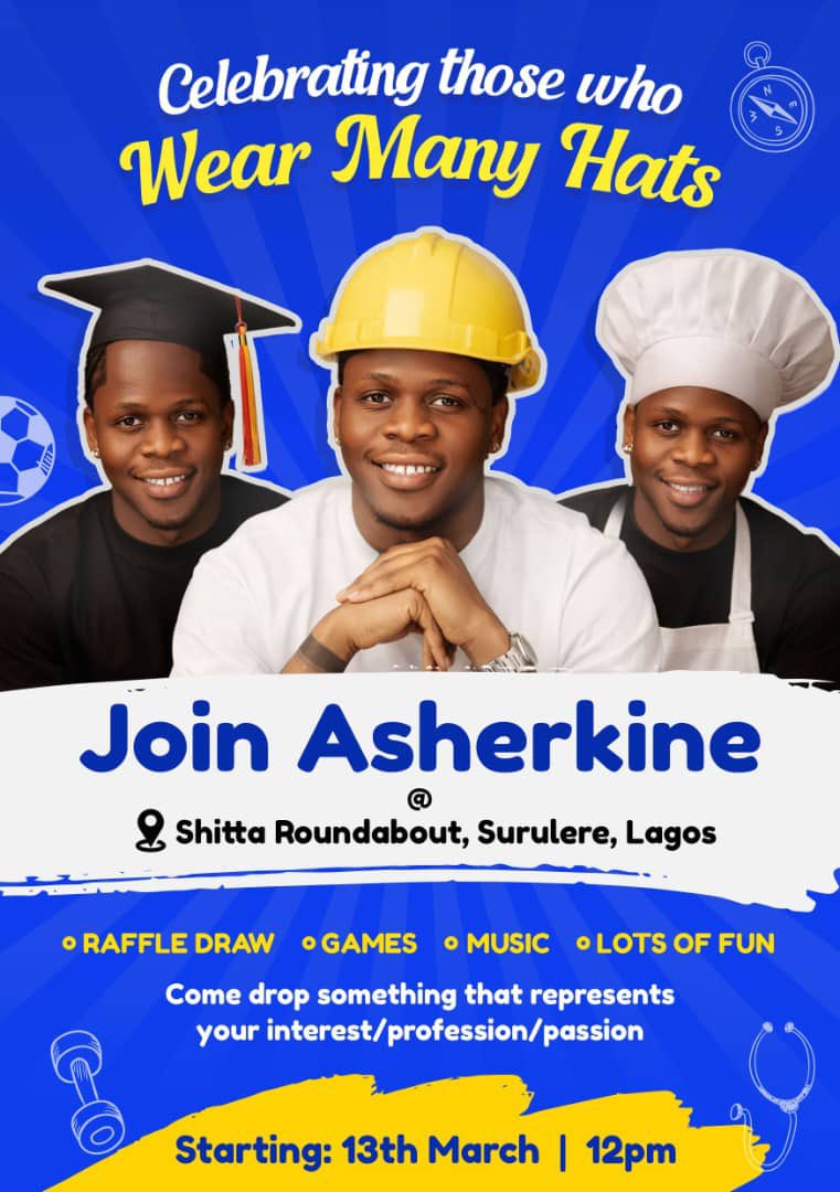 finotweets's tweet photo. Bring a symbol of what you love doing and drop it tomorrow at Shitta Roundabout, Surulere. Let’s celebrate our passions with Asherkine. 

#EverySideOfYou 

https://t.co/5kghSb4oJy