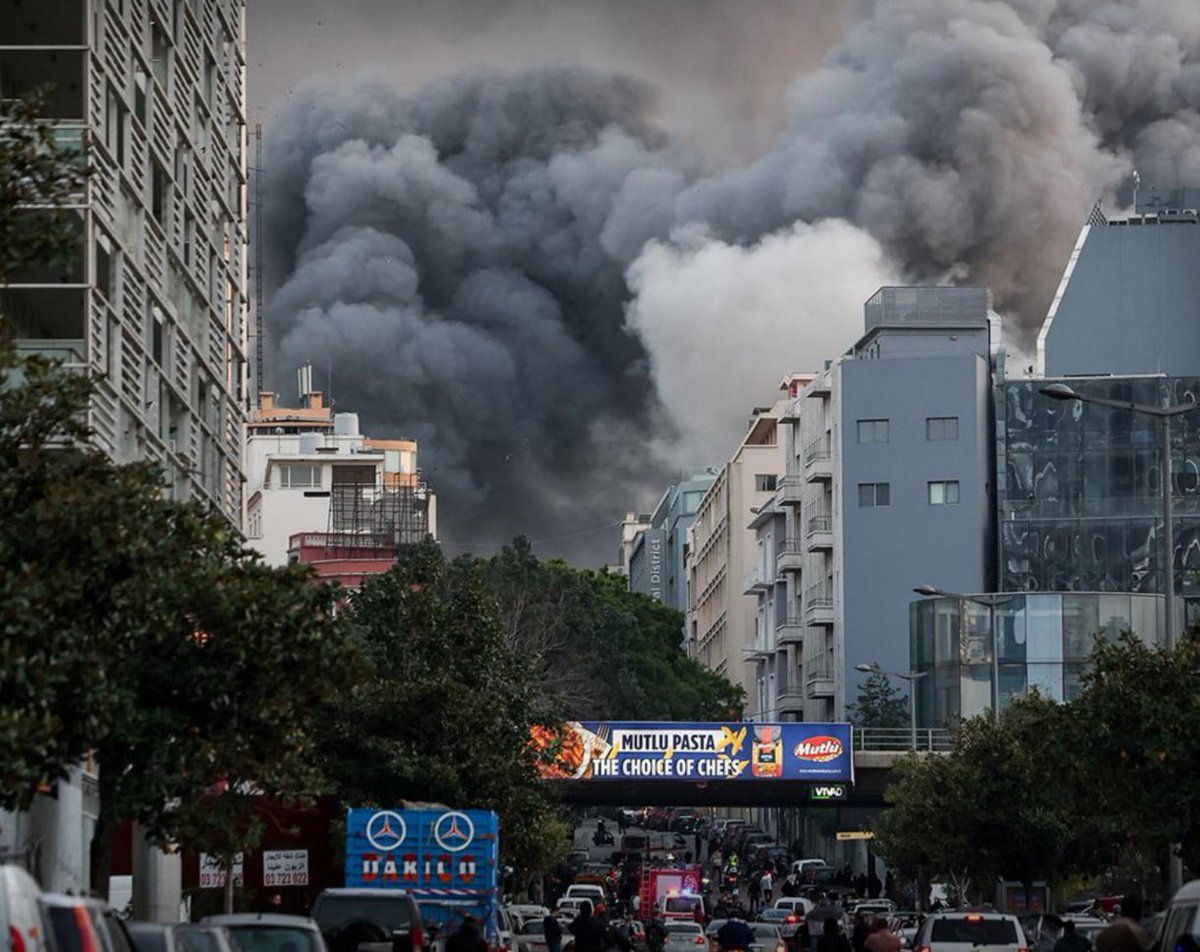Israel has just bombed central Beirut. This is minutes away from the UN, The British Embassy, The European Delegation, and the Lebanese Parliament: it is the heart of the capital. 

This is the equivalent of bombing Whitehall. 

The terrorist state of Israel must be disarmed.