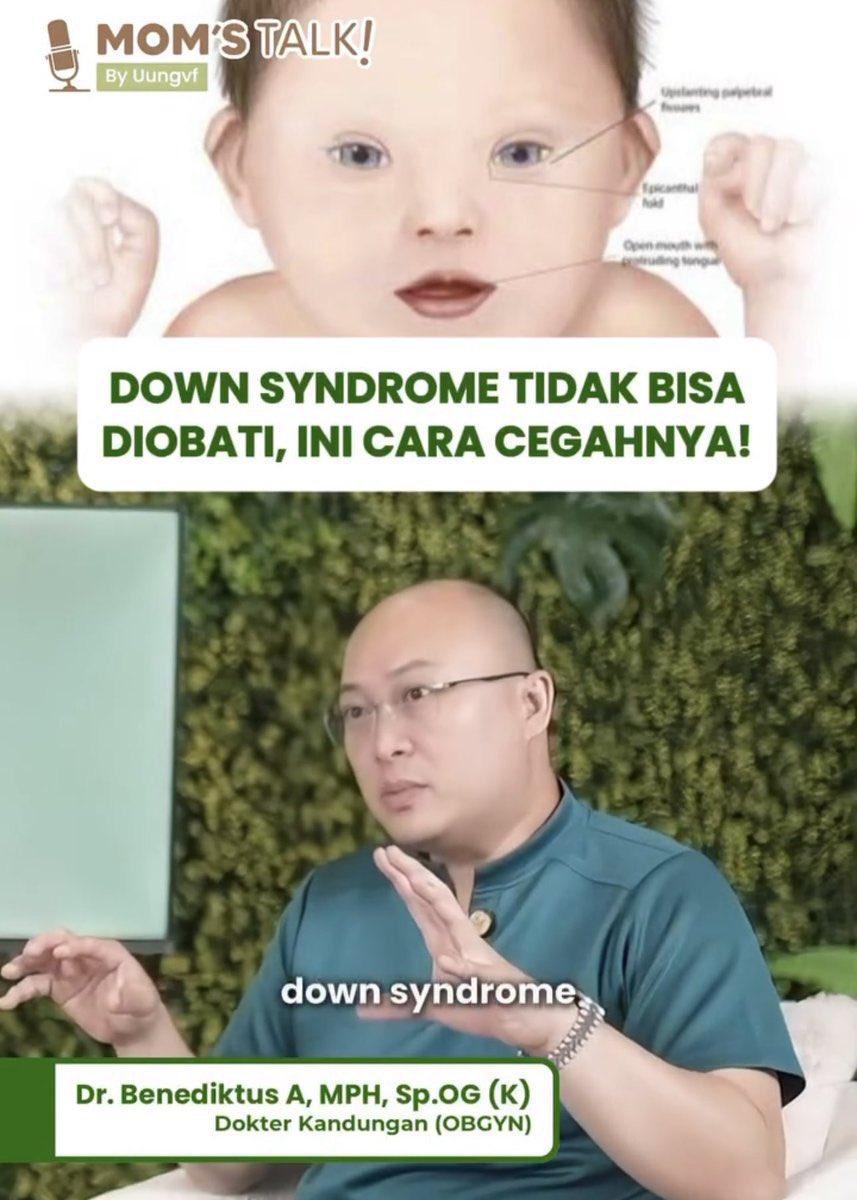 Ternyata down syndrome itu kelainan genetik dan tidak bisa diobati

mommy yang hamil &amp; mau program buat hamil, WAJIB SIMAK INI!!