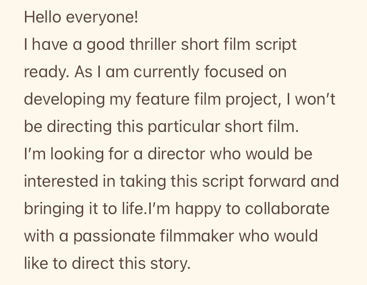 premhere_'s tweet photo. Interested filmmakers can dm me 🫡 https://t.co/emjk3HfRQf