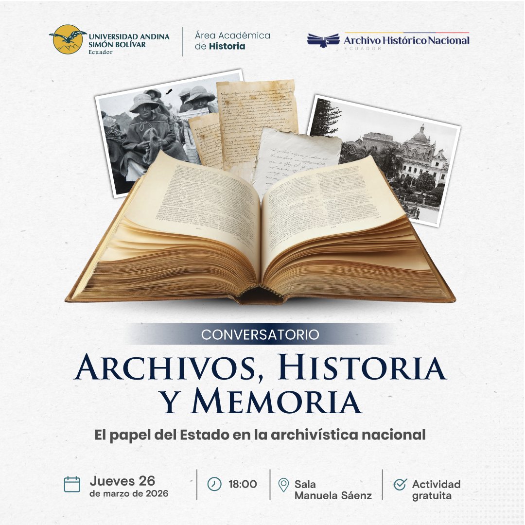 📂🏛️ 𝗔𝗿𝗰𝗵𝗶𝘃𝗼𝘀 𝗾𝘂𝗲 𝗰𝗼𝗻𝘀𝘁𝗿𝘂𝘆𝗲𝗻 𝗺𝗲𝗺𝗼𝗿𝗶𝗮 𝘆 𝗽𝗼𝗱𝗲𝗿

El conversatorio “𝗔𝗿𝗰𝗵𝗶𝘃𝗼𝘀, 𝗵𝗶𝘀𝘁𝗼𝗿𝗶𝗮 𝘆 𝗺𝗲𝗺𝗼𝗿𝗶𝗮. 𝗘𝗹 𝗽𝗮𝗽𝗲𝗹 𝗱𝗲𝗹 𝗘𝘀𝘁𝗮𝗱𝗼 𝗲𝗻 𝗹𝗮 𝗮𝗿𝗰𝗵𝗶𝘃𝗶́𝘀𝘁𝗶𝗰𝗮 𝗻𝗮𝗰𝗶𝗼𝗻𝗮𝗹” propone una reflexión sobre los