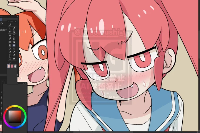 あと1時間くらいで描けそうなんだけど、体が早く寝ろと警告出してきてるんで素直に寝る おやす～