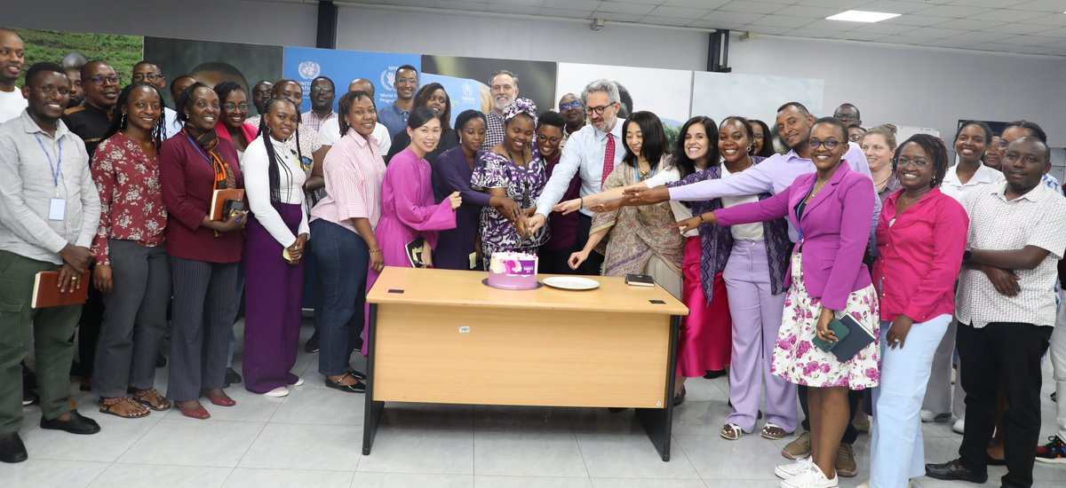 WFP_Rwanda_CD's tweet photo. This #IWD2026, we celebrated the @WFP🇷🇼female staff today, whose dedication advances our mission every day. And to the men who champion equality through their actions, thank you. #GenderEquality is about all of us. When women thrive, communities gain &amp; we all rise. #GiveToGain💜 https://t.co/MG2u91m8Gm