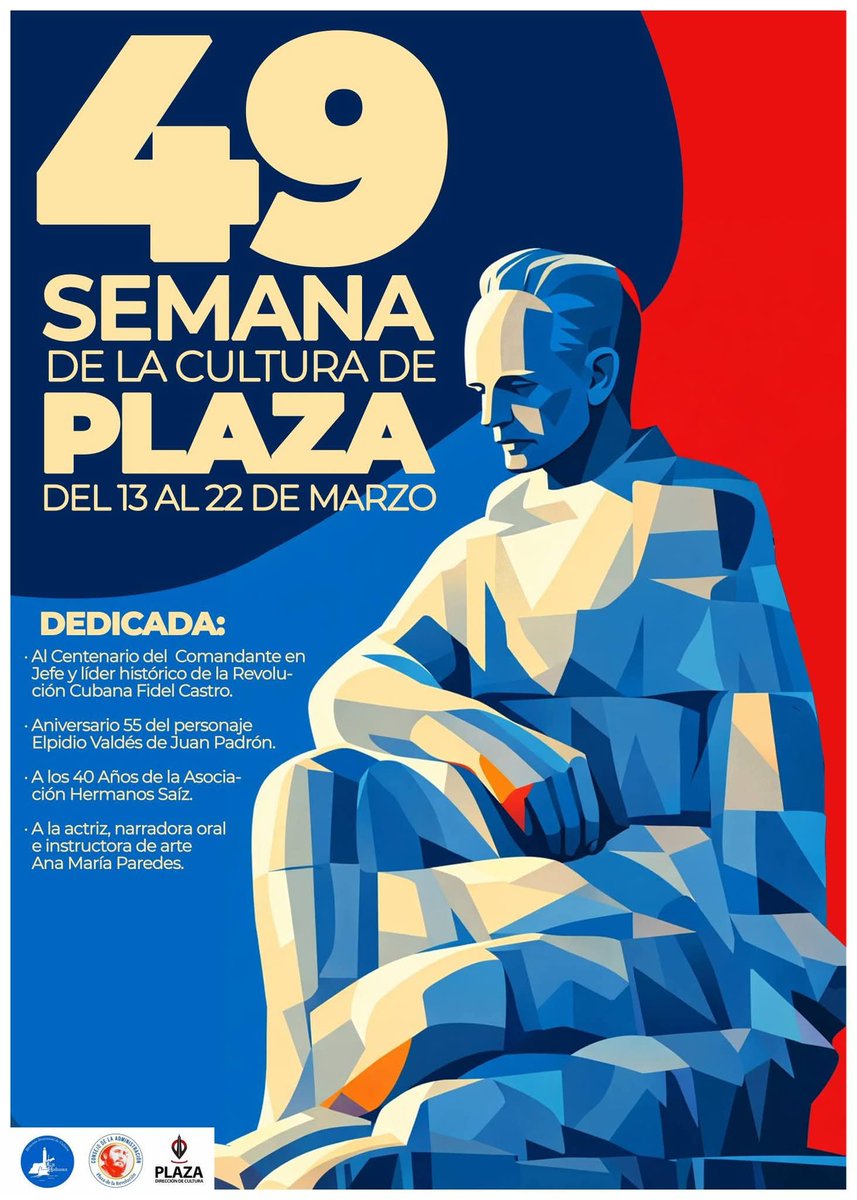 NioveRo2's tweet photo. 🌤️ Buenos días #Cuba🇨🇺 
✨49 Semana de la Cultura en Plaza de la Revolución✨
👉| Les dejamos el Programa de Actividades en ... 👇
https://t.co/i2UwChXNsz 
👆 Haz click en las letras azules. 
#PlazaDistritoCultural
#CubaEsCultura https://t.co/ucX8h8dXbX
