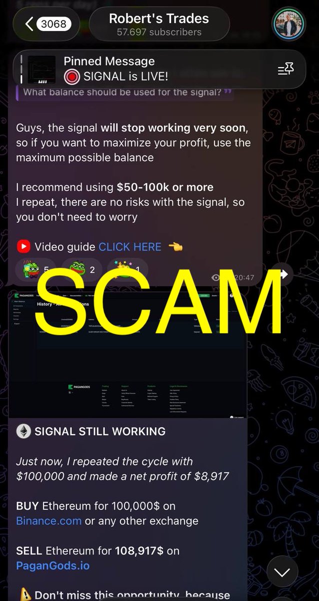 0xSipa's tweet photo. 💩 #Alert #SCAM
- This Telegram channel is scamming you out of your money. 
- Don't be stupid, keep your money safe
- The same UI/UX

📷 Their #scams website:  
1. https://t.co/5u2qxSUAKc
2. https://t.co/VsZ64mVjOi
3. https://t.co/s51dyPdSBE

  #binance📷 #okx #telegram #top1 https://t.co/f1cZ5Lerri