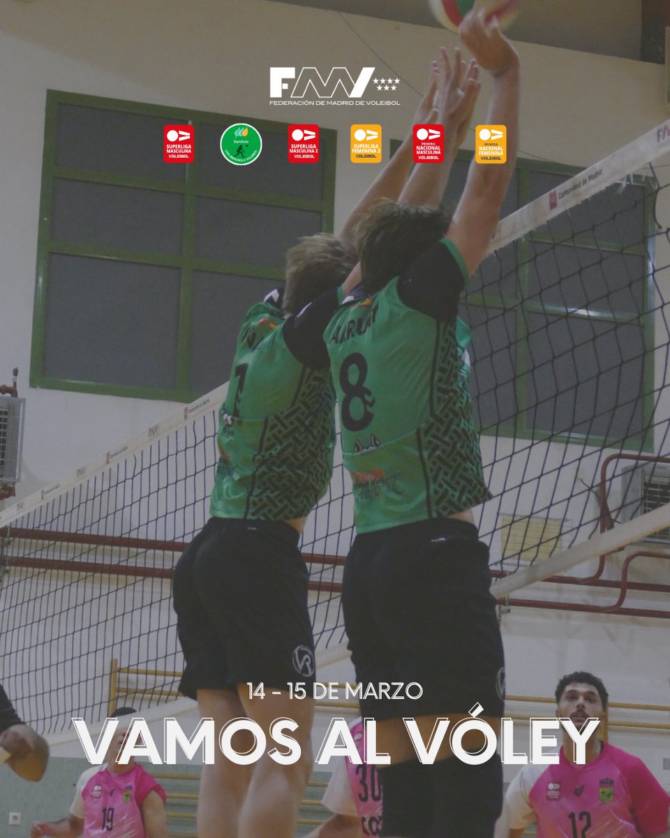 FMadridVB's tweet photo. Todo el voleibol de este fin de semana en la Comunidad de Madrid🤩🏐

¡Ve a animar a los equipos madrileños que juegan en casa!👏🏽

#vamosalvóley #queganeelvóley https://t.co/gCX9pAXlp7